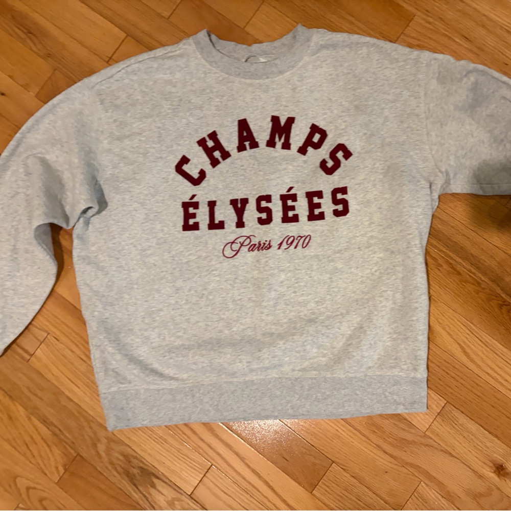 H&M Light Gray Sweatshirt - Medium Women
